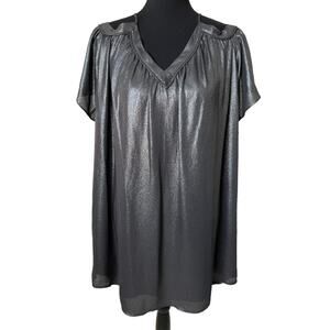 New ~  LOFT ~  Shimmer Cold Shoulder Cami Swing Tunic/ Mini ~ sz S